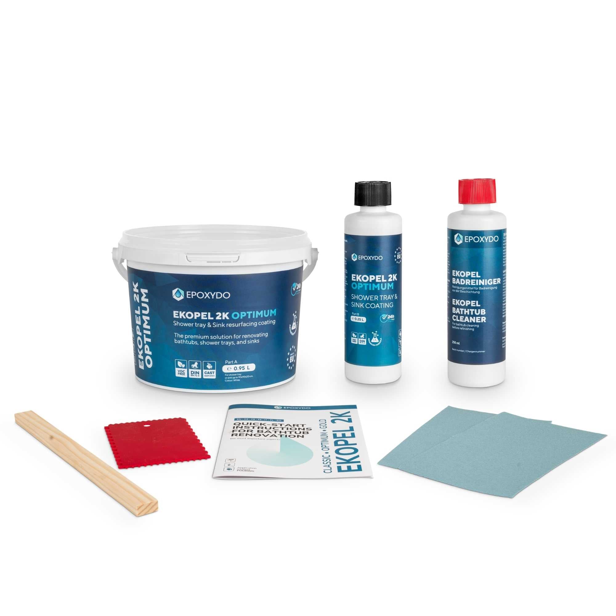 EKOPEL 2K-OPTIMUM Shower tray coating set. Curing time 24h.